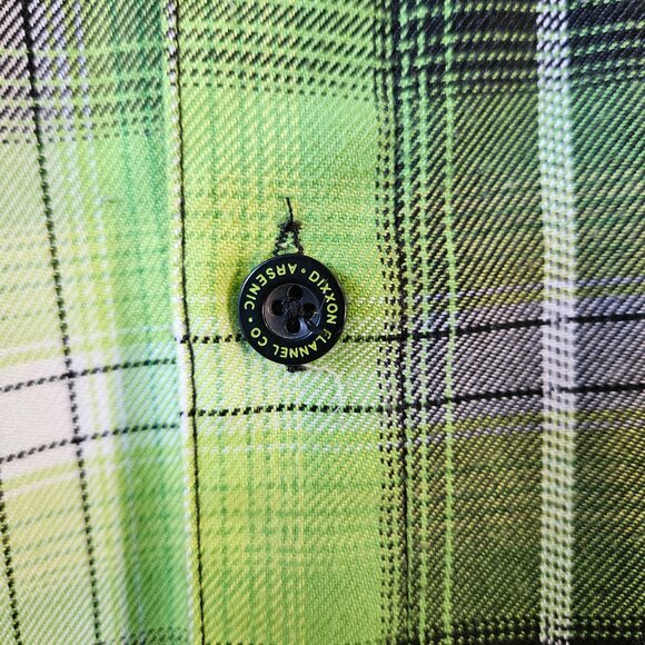 Dixxon Flannel Arsenic Green Plaid Shirt L - Picture 5 of 8